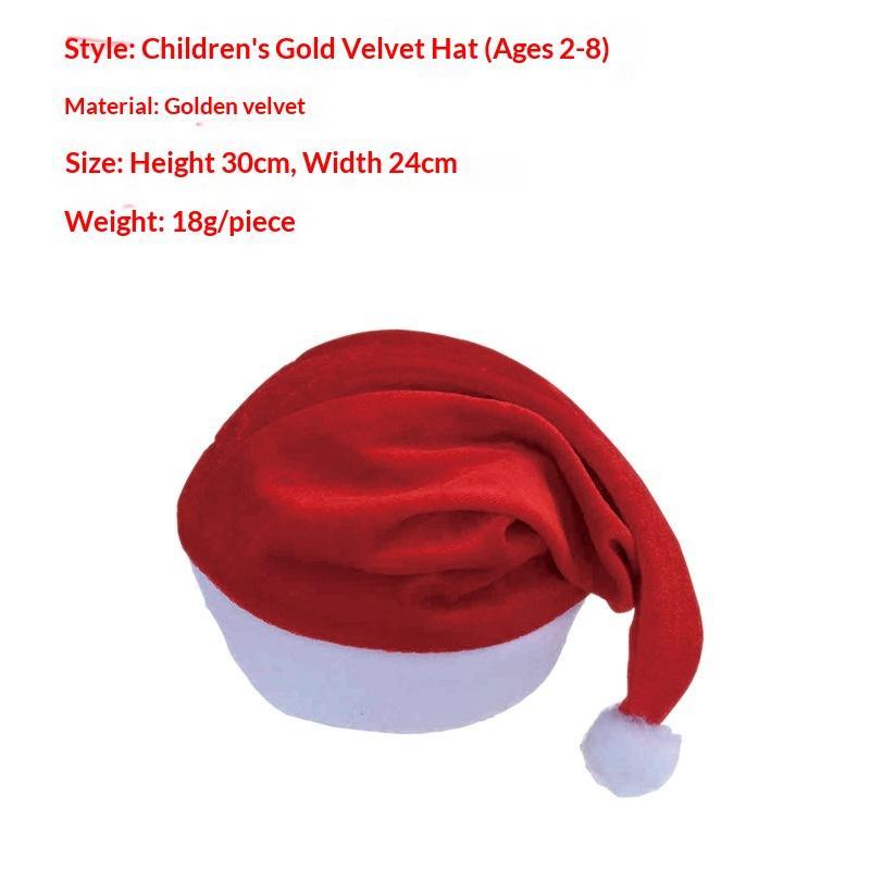 Soft Plush Christmas Santa Hats With Various Styles Led Glowing Design For Xmas Parties Holiday Events