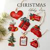 Christmas Tree Ornaments: Santa Claus & Snowman Iron Art Pendants with Socks