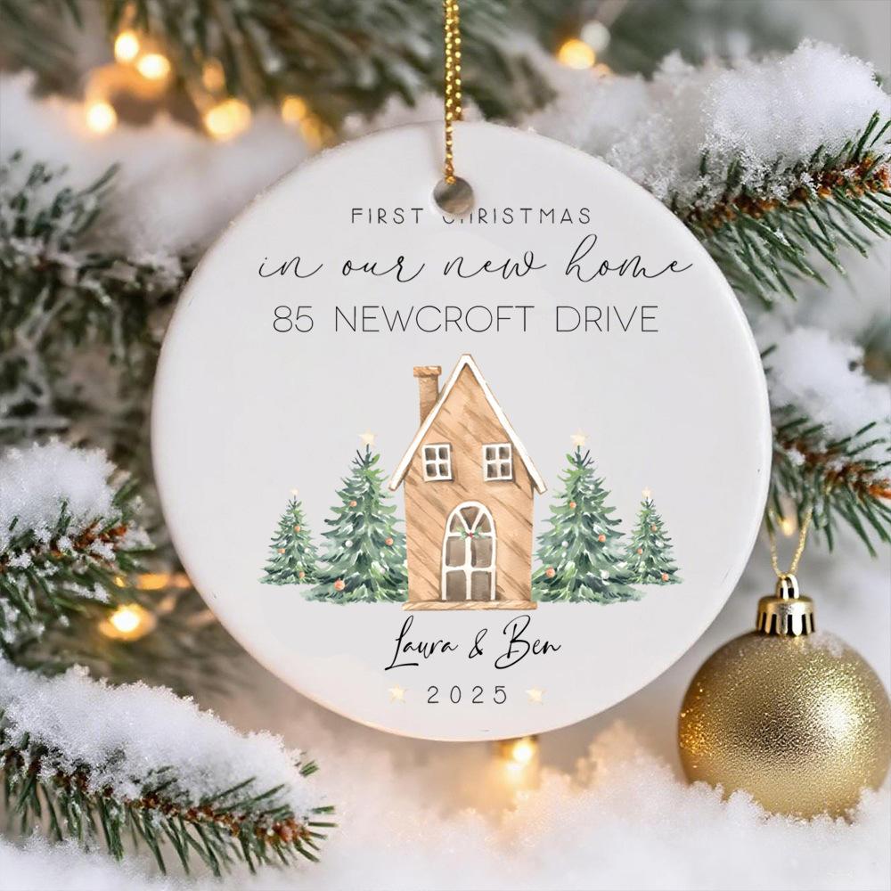 Personalised New Home Bauble Christmas Ornament 2025 First Christmas In Our New Home Ornament Happy Xmas Gift
