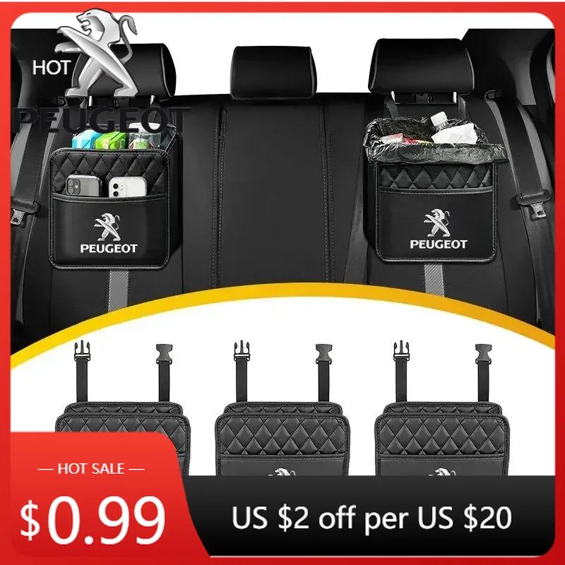 Adesivo per Auto in Pelle Organizer per Stile Auto Scatola Portaoggetti Interni Auto Accessori Adesivi Per Peugeot 308 307 206 208 207 3008 508