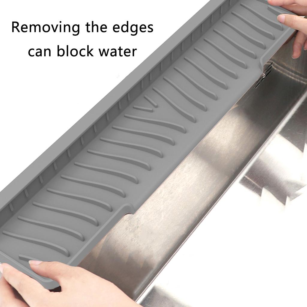 Silicone Mats Draining Pad 45x10cm Heat Insulation Mats Silicone Drain Mats Silicone Texture for Kitchen Dish Draining