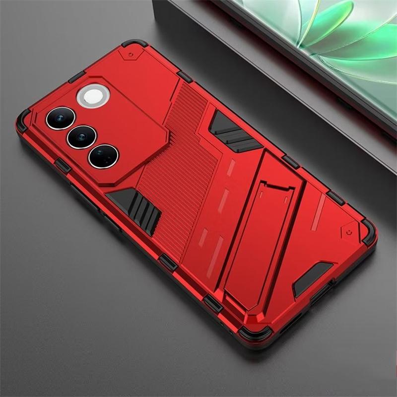 For Vivo T1 V25 V27 Pro Y21 Y21S Y21T Y33S Y33T V25e V27e Y35 Y22 Y22S Y16 Y77 IQOO11 Pro 4G 5G Case Shockproof Hard Armor Stand Phone Case Back Cover