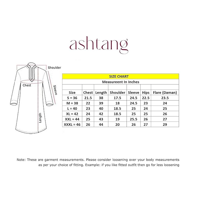 Ashtang MenS Cotton Blend Solid Regular Fit Plain Kurta (Pln K Ylw Yellow )