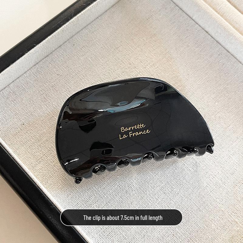 Retro Women's Acetate Claw Clip - High-End Bun and Shark Hair Accessory