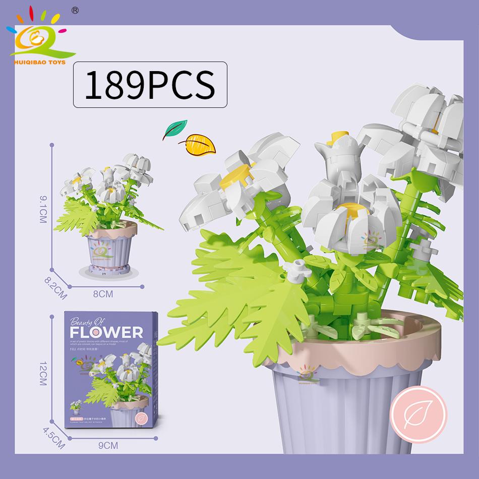 MOC Eternal Bouquet Micro Construction Blocks Flower Model DIY Home Desk Plant Decoration Assemble Block Toy Designed For Children