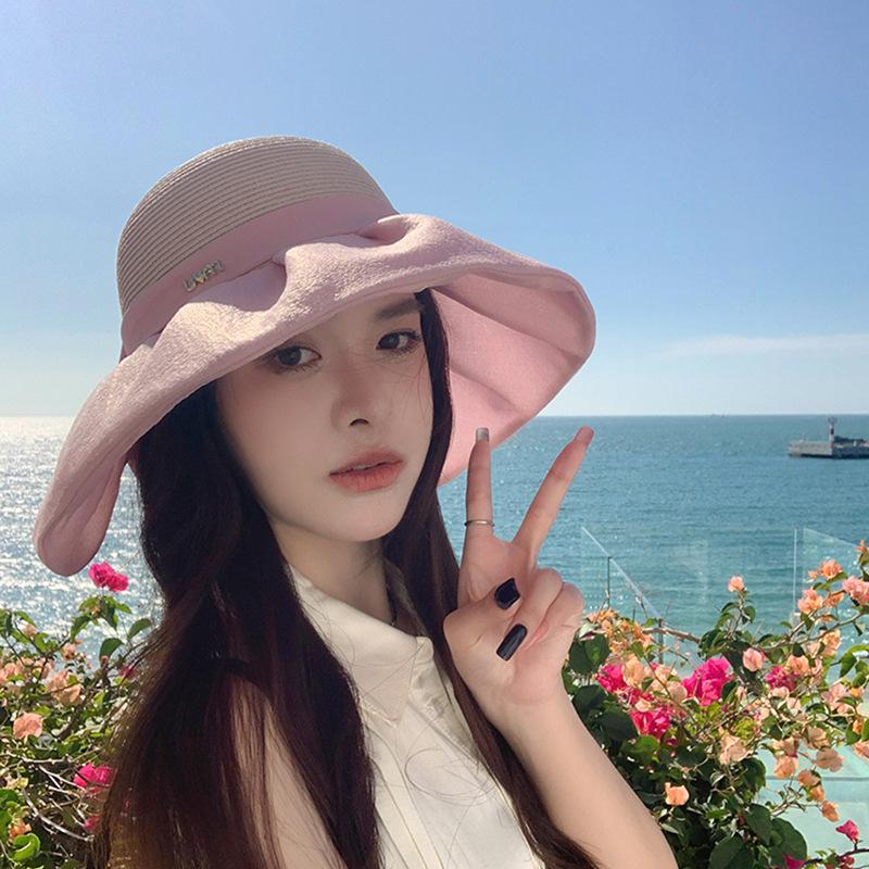 New Hat for Women's Spring and Summer Beach Vacation Sun Protection Korean Style Versatile and Elegant Fisherman's Hat Sun Hat