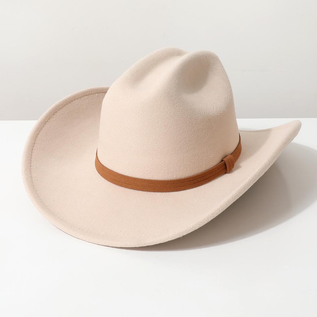 Neuer Stil breiter Woll-Cowboyhut, geeignet für Paare, verdickt, hochwertiger tibetischer Filzhut