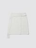 Minderly Jacquard Button Skirt - White