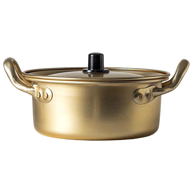 Korean Army Hot Pot Instant Noodle Pot Household Small Cooking Pot Soup Pot Aluminum Pot Ramen Pot Snail Powder Special Pot With Lid