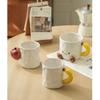 Creative Fun Apple Banana Mug Ceramic Coffee Cup Hand Painted Cup Milk Cup Underglaze Colored Couple Pair Cup