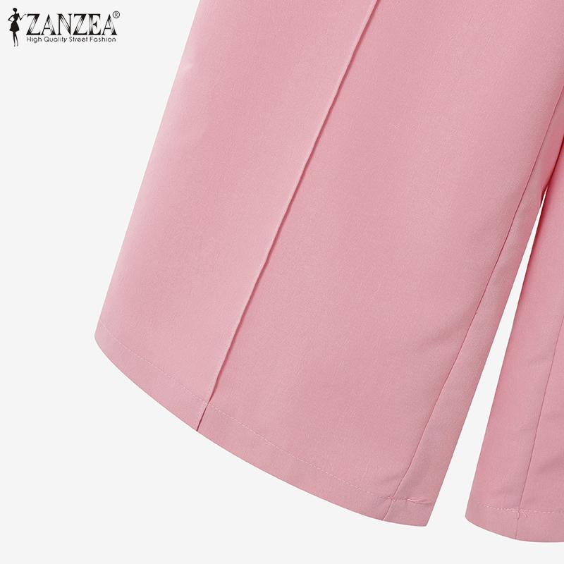 ZANZEA Dámské bezrukávové topy a kalhoty Letní dvoudílné soupravy