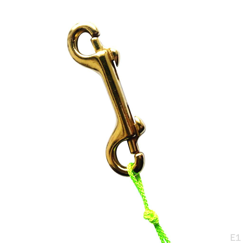 Scuba Diving Double End Brass Clip Snap Clasp Hook Bag 3.5"