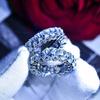 Emerald Cut Diamond Ring Moissanite Index Finger Row Diamond Ring Female Mozzarella Diamond Fashion Personality Internet Celebrity