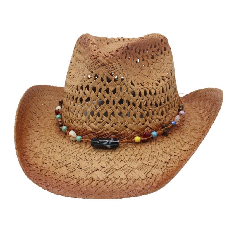 Men And Women Outdoor Travel Beach Sun Hat Sun Protection Sun Hat Western Cowboy Straw Hat