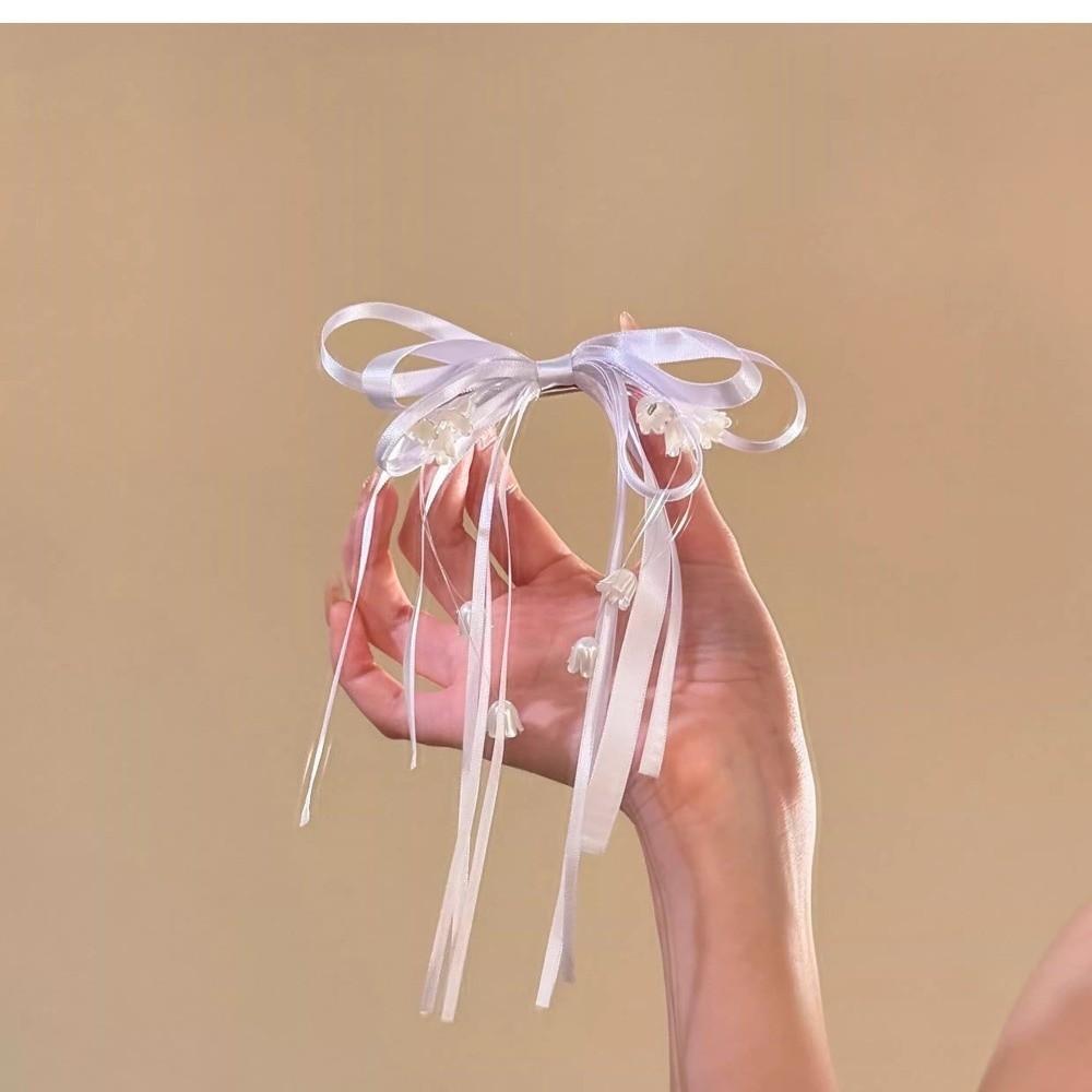 

Sweet Lily of The Valley Bow Hair Clip Lily of The Valley Ribbon Super Elegant Hair Clips фіолетовий