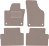 Beige Velour Floor Mats For: Volkswagen Sharan II Minivan (2010-)