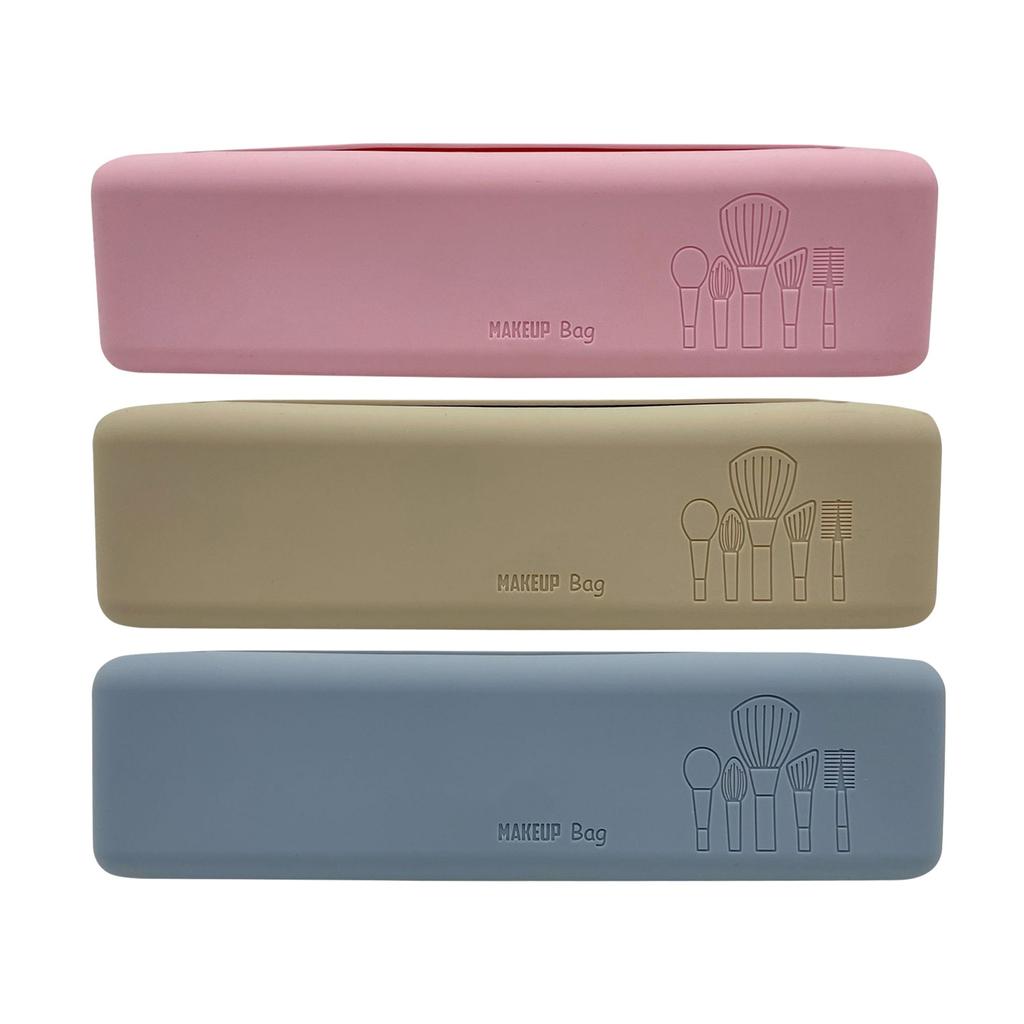 Square Silicone Storage Box Makeup Brush Storage Box