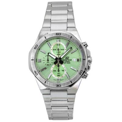 Edifice Standard Chronograph אנלוגי נירוסטה חוגה ירוקה קוורץ EFV-640D-3AV שעון גברים 100M