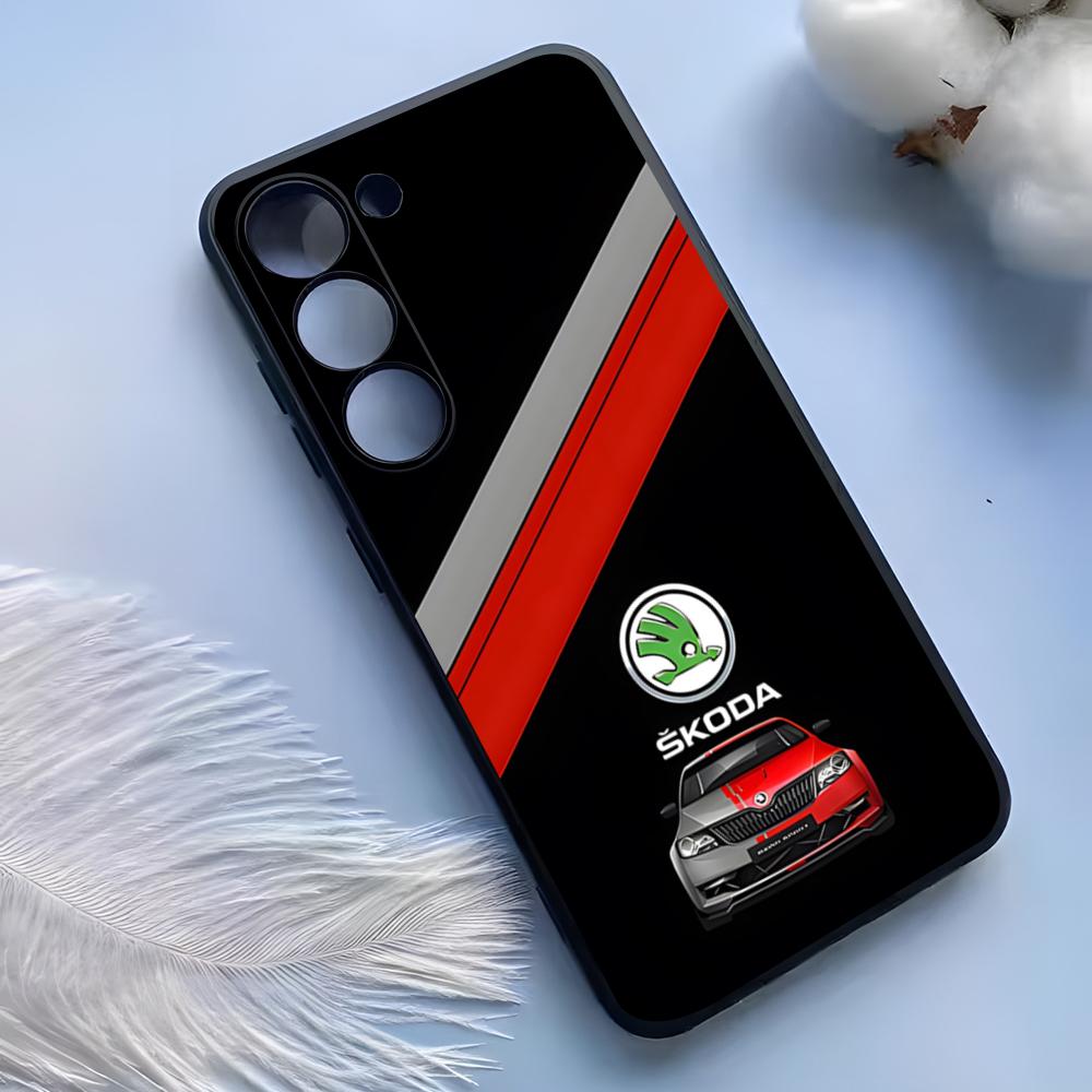 Design Super Mașină - Husă Telefon Skoda Pentru Samsung S25 Ultra S24 S23 S22 S21 S20 Plus Fe Galaxy A54 A53 A34 A25 Husă Silicon