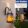 Upgraded Flashing Flame Solar Outdoor Waterproof Light, Hanging Solar Dancing Flame , Auto On/Off Decorative Fire Lamp
