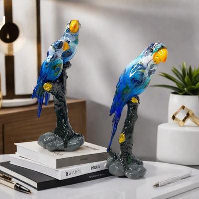 Nouă statuetă papagal, ornamente pentru dulapul TV din living, rășină, accesorii pentru casă, decorațiuni artizanale pentru intrarea în living