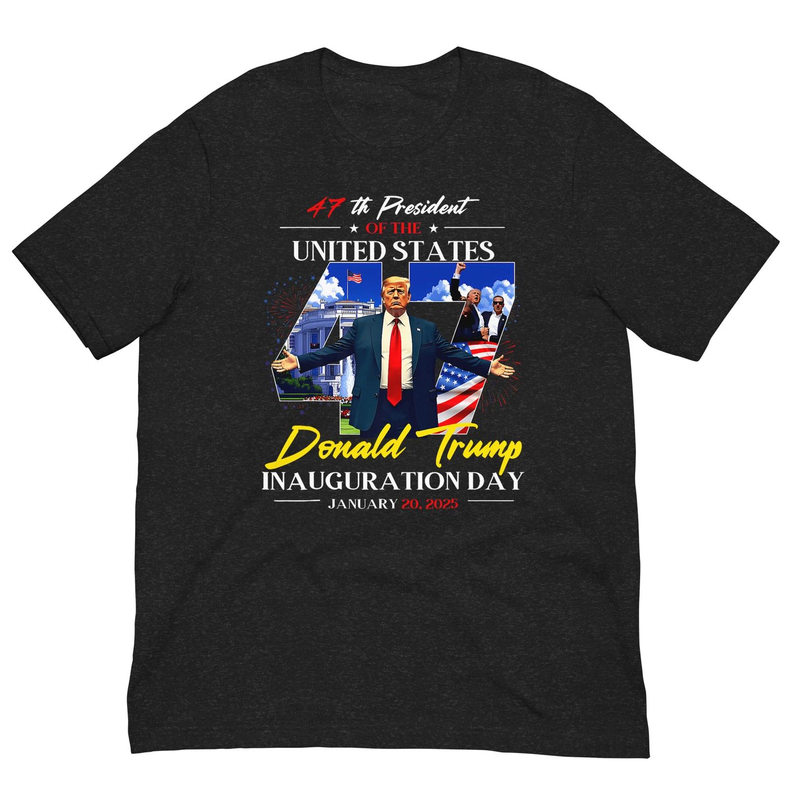 President Donald Trump Inauguration Day 2025 47Th USA Flag T-Shirt M