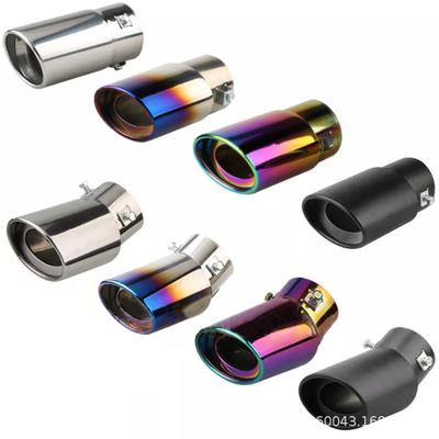 Universal Auto Auspuff Schalldämpfer Spitze Runde Edelstahl Auto Schwanz Hinten Chrom Runde Auspuffrohr Schwanz Schalldämpfer Spitze Rohr