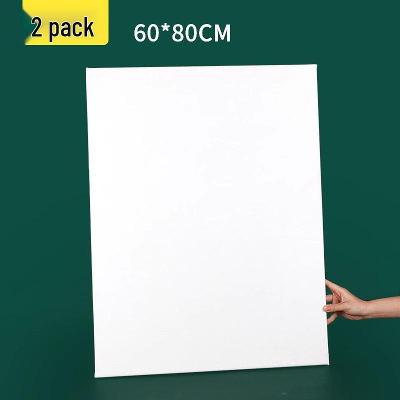 Long Strip Solid Wood Framed Canvas: Rectangle Acrylic Painting On Pure Cotton Linen