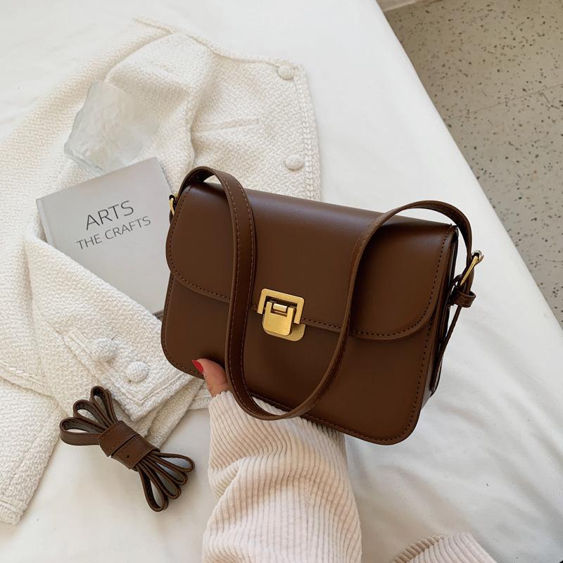 Temperament Women's Bag Women's New Trendy Fashion Simple Messenger Bag Retro Foreign Style Shoulder Small Square Bag