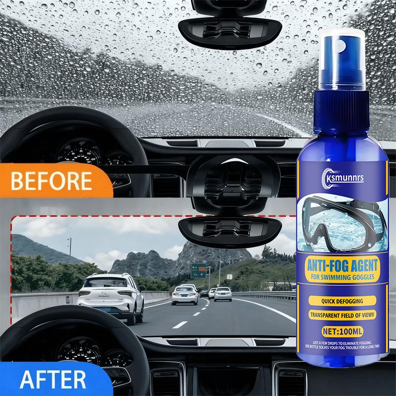 Winter car defogger, upgraded antifreeze antifog, windshield and rearview mirror rain repellent spray, long-lasting anti-fogging
