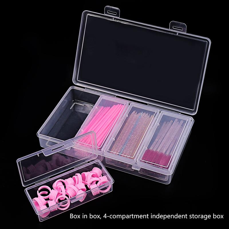 4 Grid Rectangular Independence Storage Box Plastic Transparent Box Can Be Used Alone Decorations Tools Classification