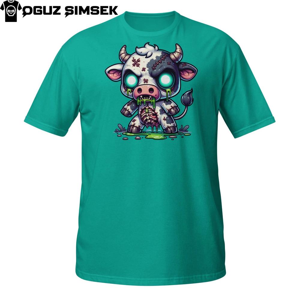 

Halloween Zombie Cow T-Shirt – Cute Gore Monster With Glowing Eyes 3XL