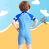 Boys' Cartoon Short-Sleeve One-Piece Swimsuit with Zipper and Sun Protection (2025)