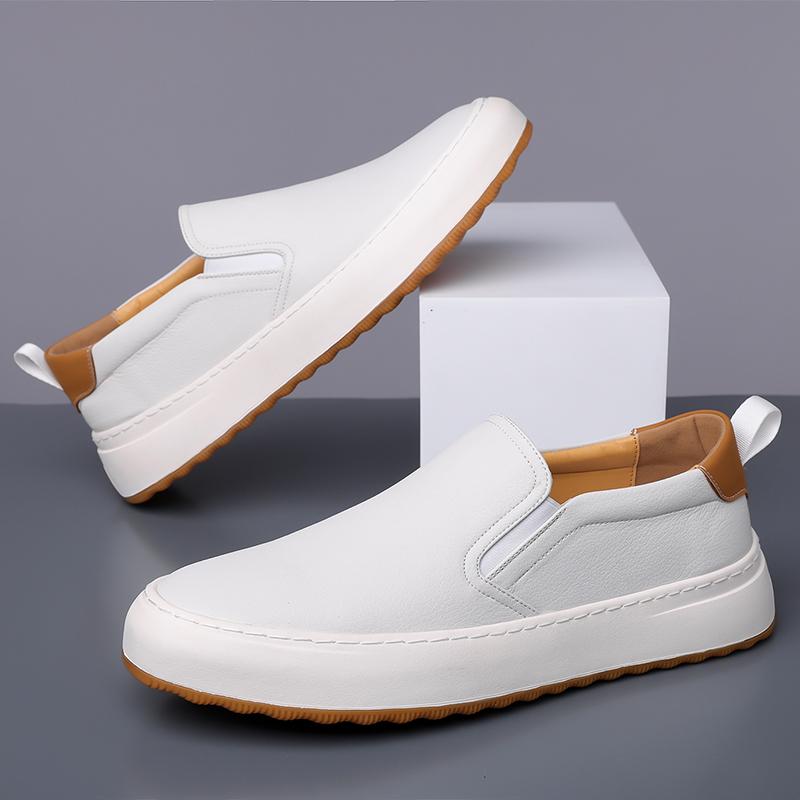 Fashion Leather Shoes For Man Leather Casual Shoes Fashion Business Oxford Shoes High Quality Designer Work Shoes Slip On
