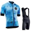 Mens Cycling Jersey Set With Straps Short Sleeve Slim Fit Bike Wear