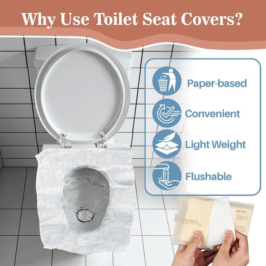 20/50/100pcs Disposable Toilet Seat Individually Wrapped Degradable Soluble Water Toilet Covers Paper Travel Hotel Toilet Pads