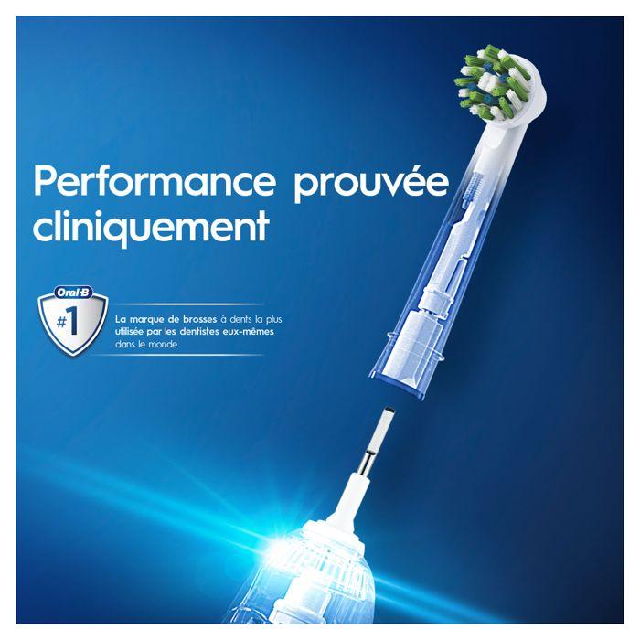 Brosse à dents électrique ORAL-B Cross Action - Recharges incluses - Nettoyage journalier - Blanc