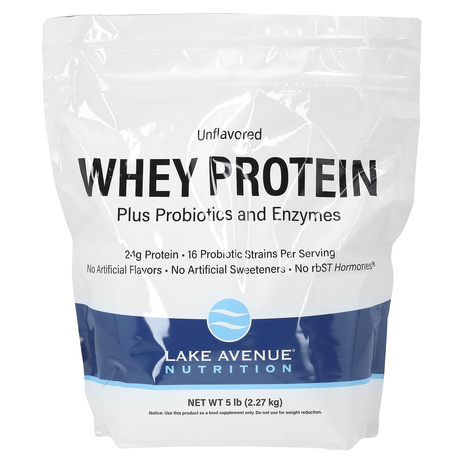 

Whey Protein + Probiotic, Unflavored, 2.27G (5Lb)