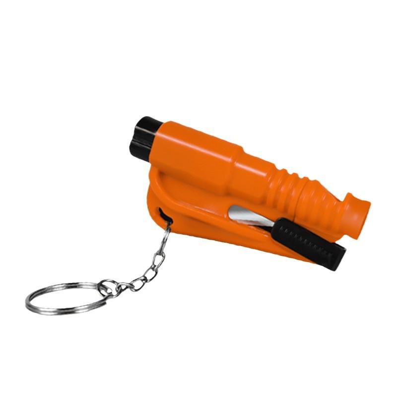3-in-1 Safety Tool: Whistle, Car Window Breaker, Lifesaving Hammer Keychain