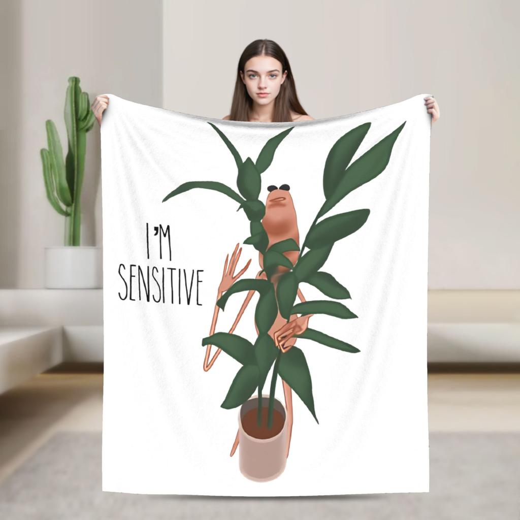Marcus The Worm Funny Meme Robert Help Blanket Flannel Vintage Soft Throw Blanket for Home Summer