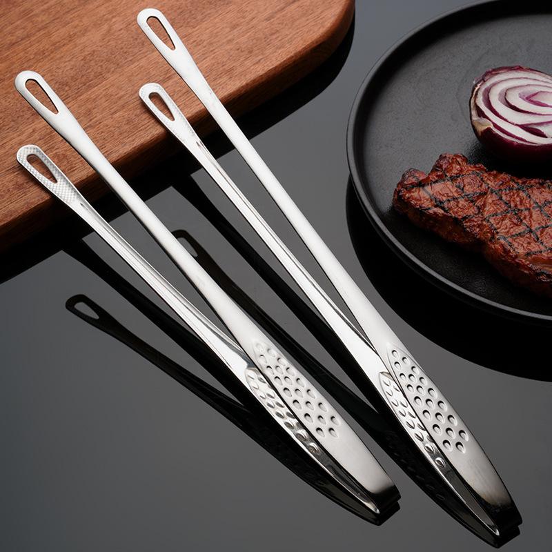 Stainless Steel Barbecue Tongs Household Food Tongs, Extended Barbecue Tongs Suitable For Home And Barbecue Use
