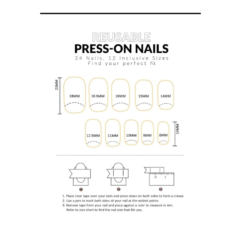 Set Of 24 Fake Nails