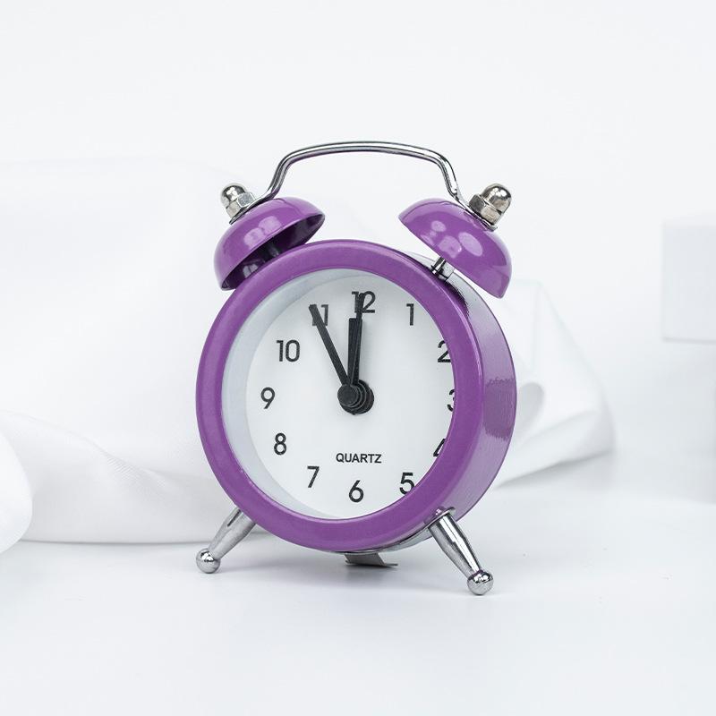 Creative Children's Alarm Clock On the Head of the Student's Bedside Cute Cartoon Silent Simple Bedroom Mini Loud Table Alarm Clock
