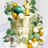 26PCS Jungle Safari Animals Cake Decoration Two Wild Topper Giraffe Koala Cake Topper Decoration Safari Animals Party Supplies