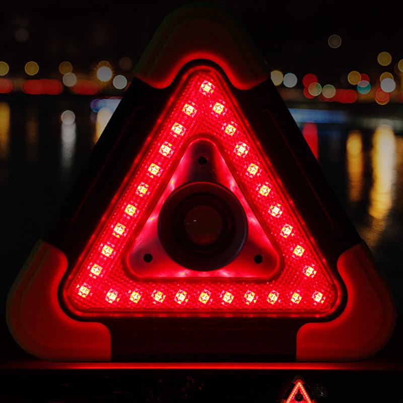 30W Multifunction Car Breakdown Emergency Safety Triangle Stop Sign With Red Led Warning Light Led Triangle Light Car Stop Sign