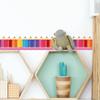 Personalized Colored Pencil Waistline Stickers for Bedroom Living Room Entrance Hall Home Wall Decoration