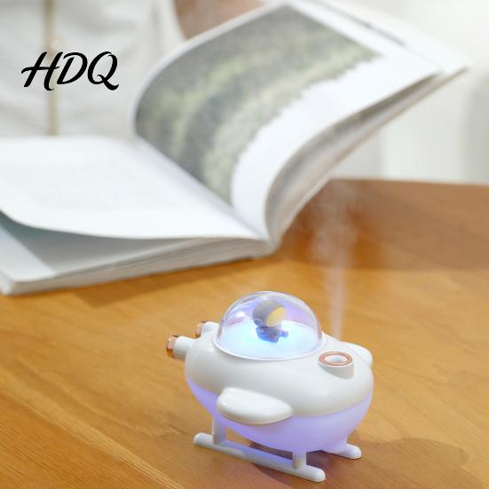 Desktop Humidifier Humidifier Airplane Shaped with Light Portable 220ml Water LED Light Tank Capacity Quiet Operation for Skin Moisturizing
