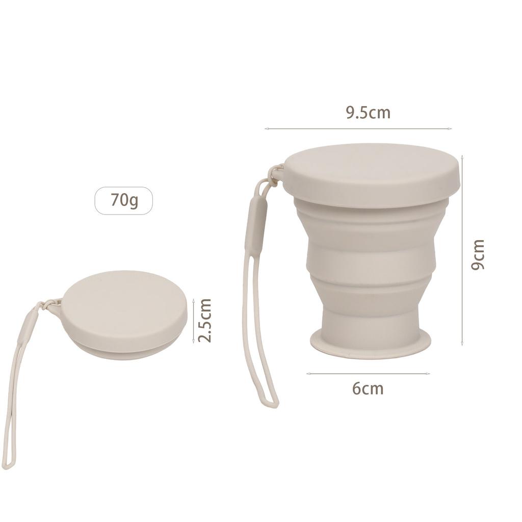 Silicone Folding Water Cup Portable Travel Outdoor Cup High Temperature Resistant Easy Storage Retractable Mini Water Cup