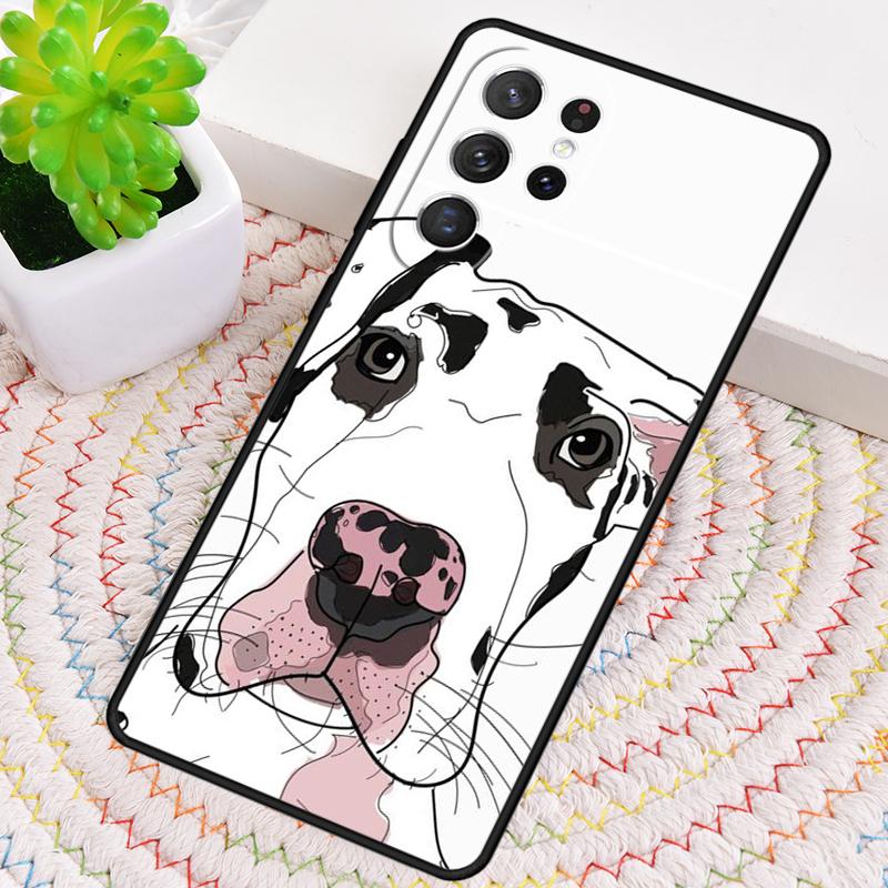 Great Dane Dog Watercolor Silicone Phone Case For Samsung Galaxy note 10 pro S26 S25 S24 S23 S22 S21 Plus S25Ultra Capa Cover