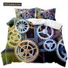Mechanical Gear Duvet Cover Set Steampunk Style Bedding Set Clocks Polyester Comforter Cover Men Mechanical Device Bedclothes